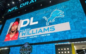 دیترویت شیرها انتخاب دور اول Tyleik Williams Limited in Rookie Minicamp دیترویت شیرها انتخاب دور اول Tyleik Williams Limited in Rookie Minicamp